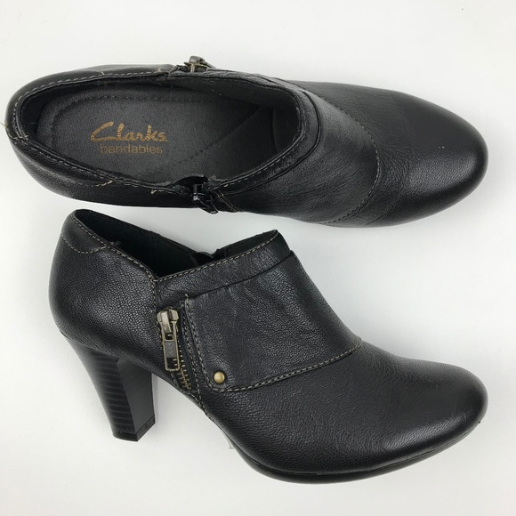 clarks black booties